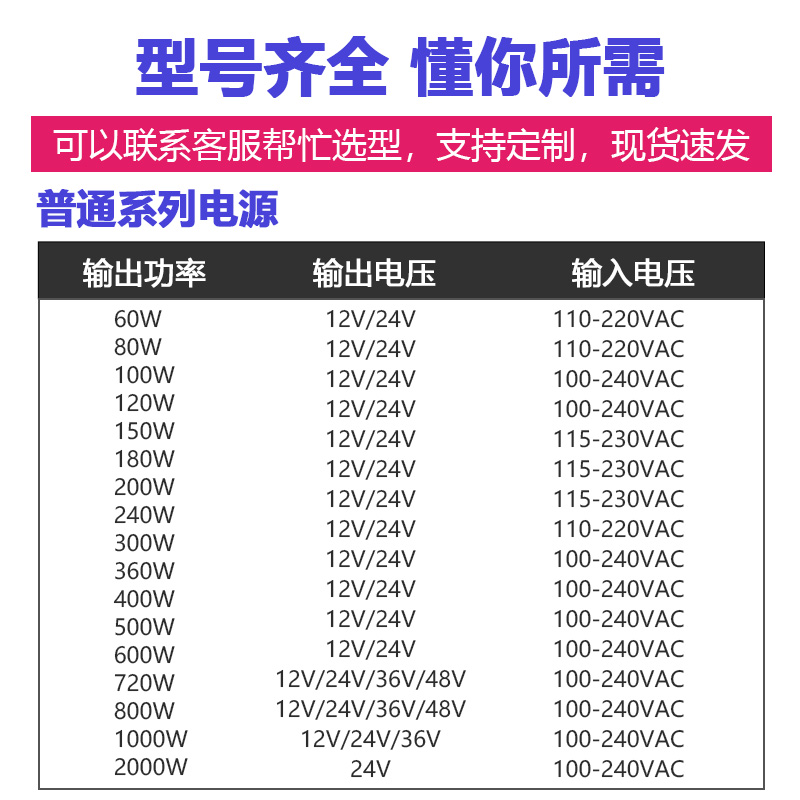 工业大功率电源P800W12V